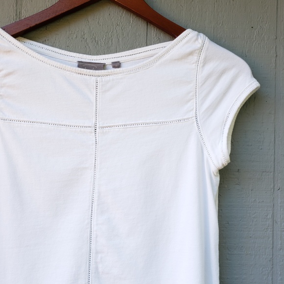 Anthropologie Tops - Vanessa Virginia White Cap Sleeve Top Crochet XS